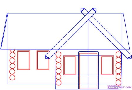 Поэтапное рисование дом