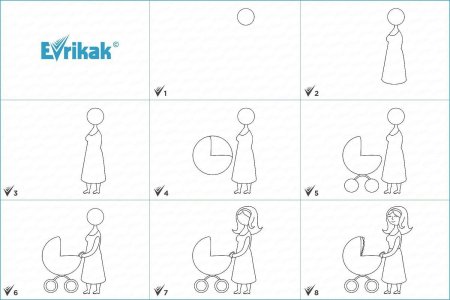 Рисунок для мамы легкий