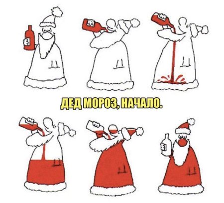 Портрет Деда Мороза пошагово