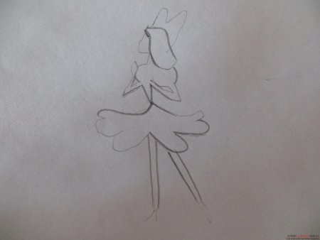 Дюймовочка рисунок карандашом