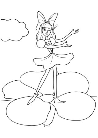 Дюймовочка рисунок пошагово