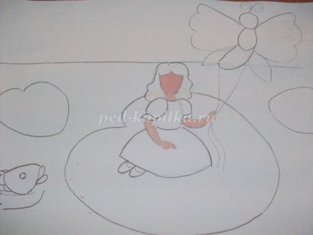 Рисование Дюймовочка