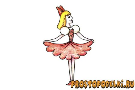 Рисунок Дюймовочки поэтапно