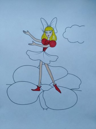 Иллюстрация к сказке Андерсена Дюймовочка легкий