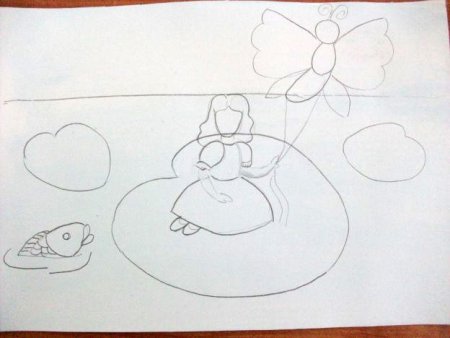 Андерсен Дюймовочка раскраска для детей