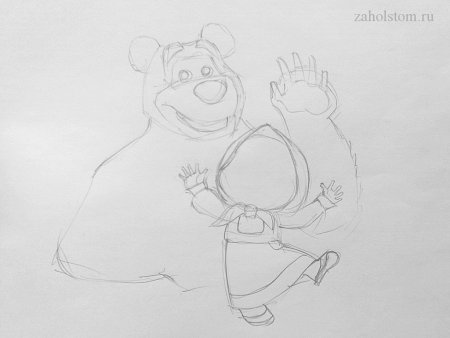 Маша рисунок карандашом
