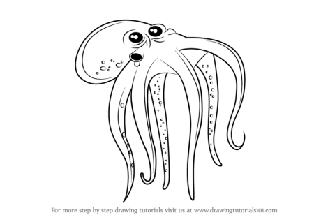 Осьминог рисунок для детей поэтапно
