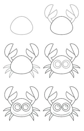 Как нарисовать краба