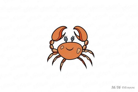 Крабик карандашом для детей