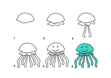 Поэтапное рисование краба