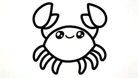 Рисунок краба для срисовки