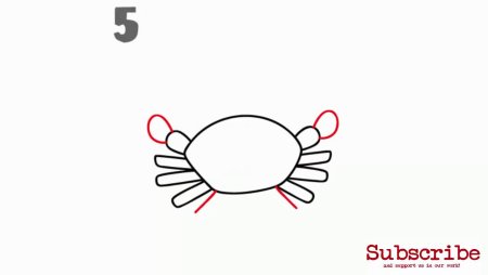 Рисунок краба для срисовки