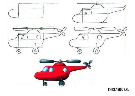 Поэтапное рисование транспорта для детей