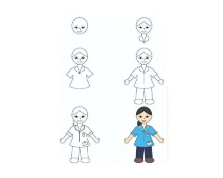 Поэтапное рисование человека для детей