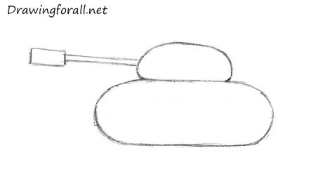 Танк рисунок сбоку детский