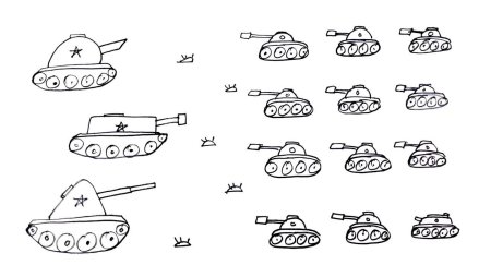Поэтапное рисование военной техники