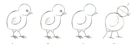 Как нарисовать цыпленка поэтапно