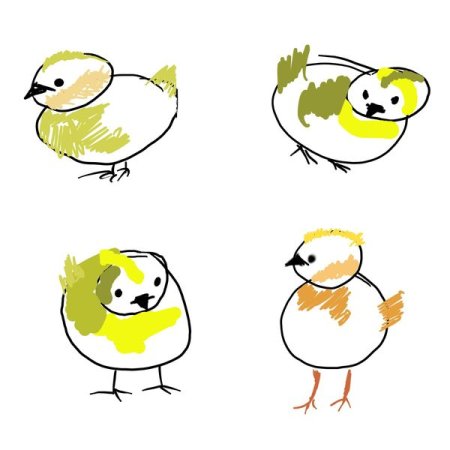 Поэтапное рисование цыпленка