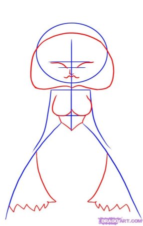 Красная шапочка срисовать легко