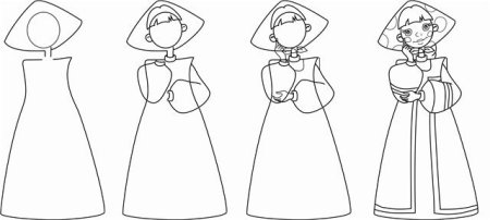 Поэтапное рисование шапки