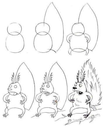 Как рисовать белку