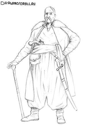 Тарас Бульба для срисовки