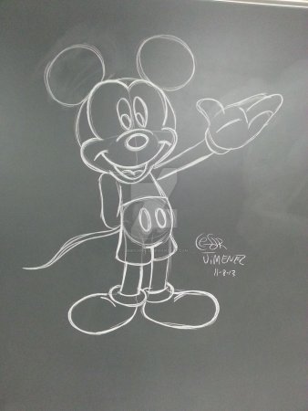 Рисунки мелом на доске