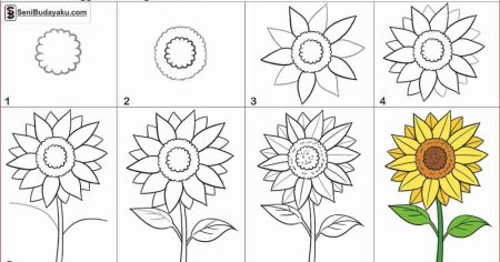Схемы рисования цветов для детей