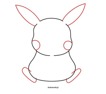 Нарисовать покемона Пикачу