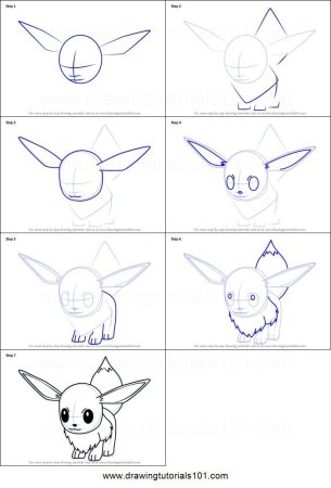 Поэтапное рисование Пикачу