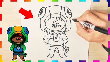 Леон рисунки Brawl Stars