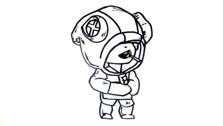 Срисовывать Леона из Brawl Stars