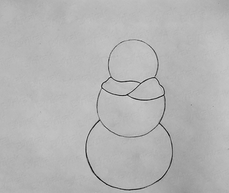 Поэтапный рисунок снеговика