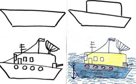 Парусник рисунок для детей