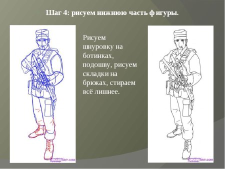 Рисунок солдата поэтапно