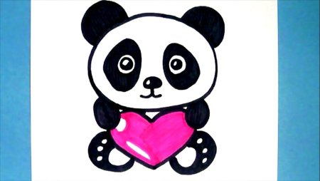 Панда рисунок для срисовки