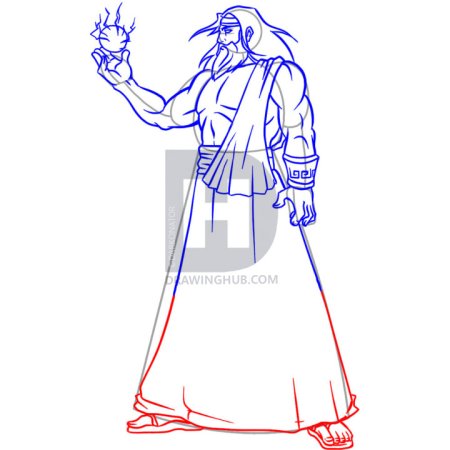 Зевс рисунки пошаговые