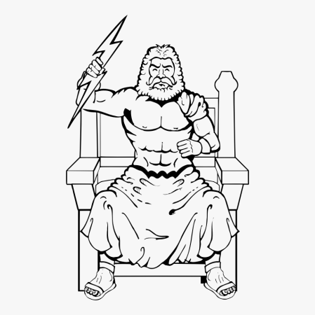 Бог Греции Зевс рисунок