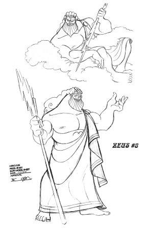 Мифы древней Греции Зевс рисунок