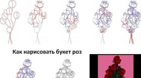 Рисование цветов поэтапно