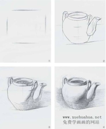 Поэтапный рисунок натюрморта карандашом