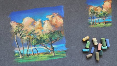 Рисование мелом на асфальте