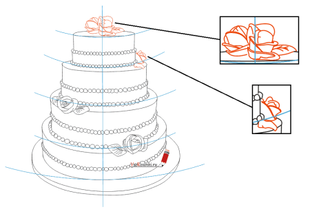 Поэтапный рисунок на день рождения