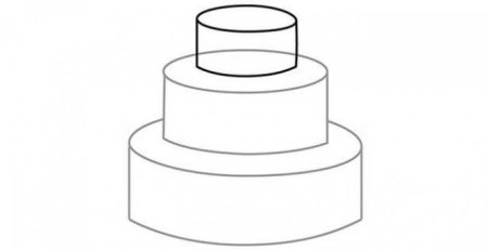 Торт на подставке раскраска