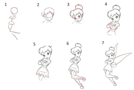 Кукла рисунок пошагово