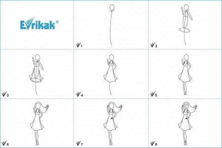 Схемы поэтапного рисования