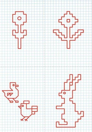 Рисование по клеточкам в тетради для детей