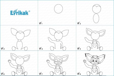 Пошаговые рисунки из мультиков