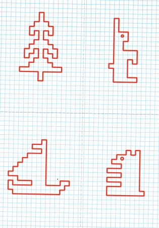 Рисование по клеткам для детей