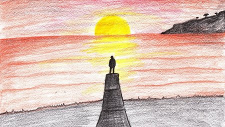 Этапы рисования пейзажа